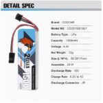 CODDAR 2S 1500MAH 6.4V LiFe 10C Sanwa M12-RS MT46 JR