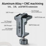 LEAPLIGHT Photography C Clamp Aluminum Table C-clamp with 1/4" NATO Desktop Camera Mount for Magic Arm Video Camera Light Stand