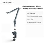 LEAPLIGHT Flexible Magic Arm W C-Clamp Overhead Camera Mount 360°Rotatable Cantilever Stand ArticulatingArm for Phone/iPad Stand