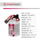 CODDAR 6S 1500MAH 22.8V 60C LiPo Battery XT60