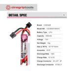 CODDAR 2S 650MAH 7.6V 100C LiHV Battery XT30U-F