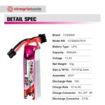 CODDAR LiHV 3S 850MAH 11.4V 70C LiPo Battery XT30 - CD3S85070HV